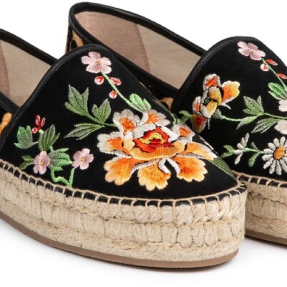 Johnny Was Acacia Platform Espadrilles NWOT